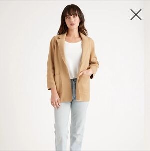 Quince Camel Cotton Blazer - L